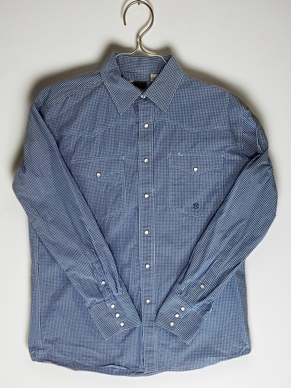 Roper Blue Gingham Western Button-Down Shirt